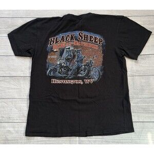 Harley Davidson Black Sheep T Shirt Men’s Size Large Black Huntington WV 2019